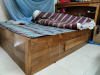Shegun wood bed 5 feet x 7 feet